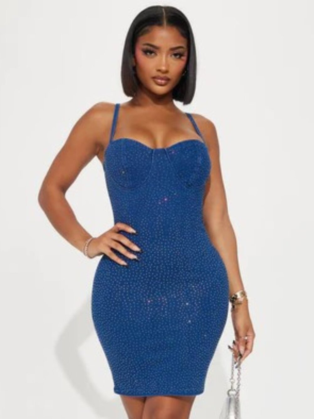 Avery Denim Mini Dress - Dark Denim